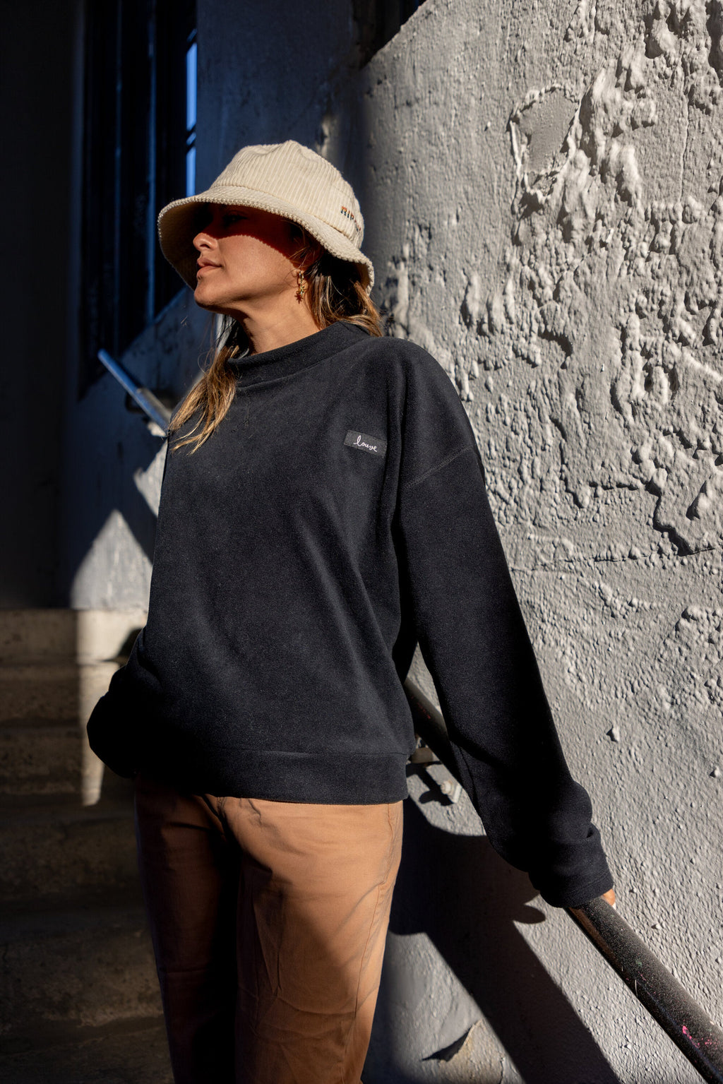 Polar fleece sweatshirt