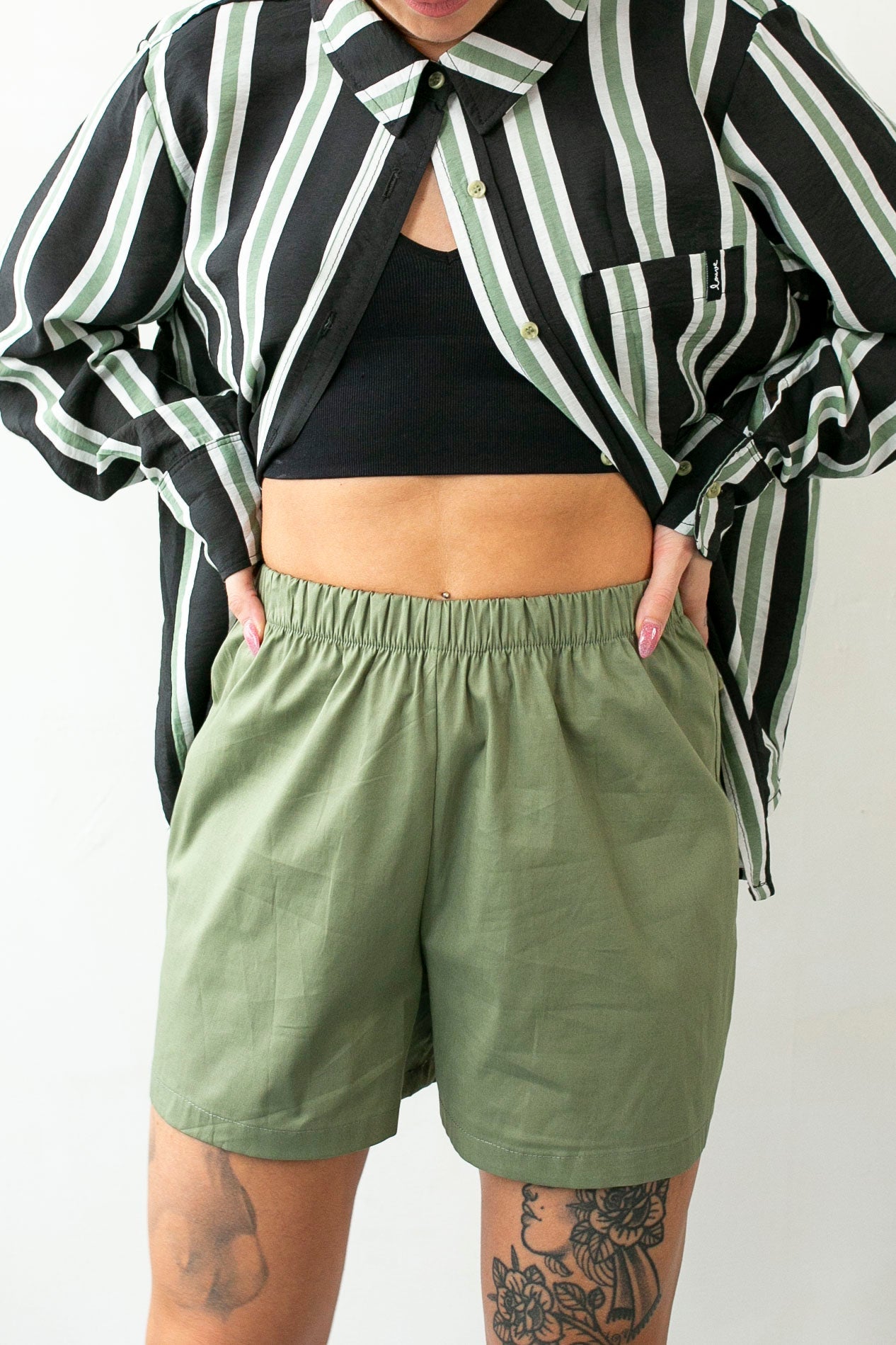 Short Poplin vert