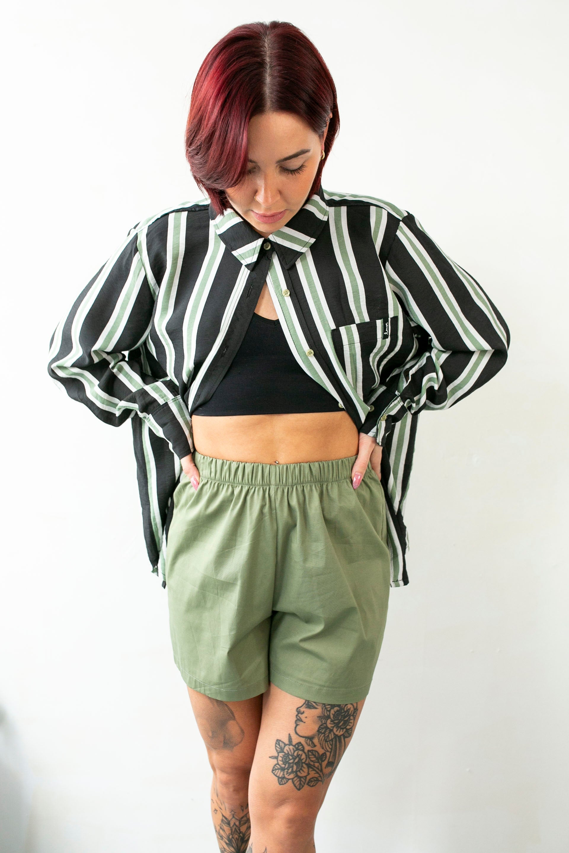 Short Poplin vert