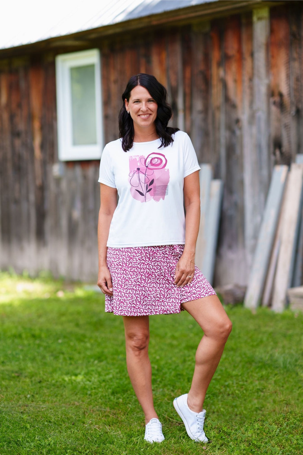 T-shirt tiki Aquarelle fleurie