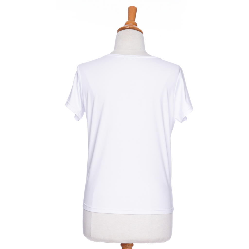 T-shirt tropical Blanc