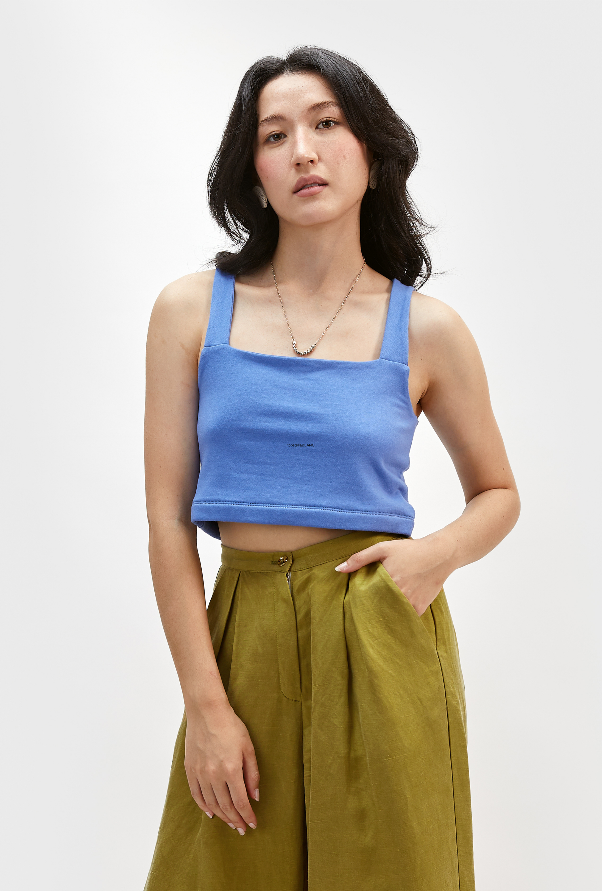 Haut crop top bleu - Stella