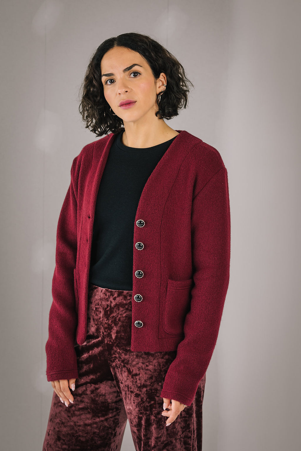 Cardigan Twiggy bourgogne