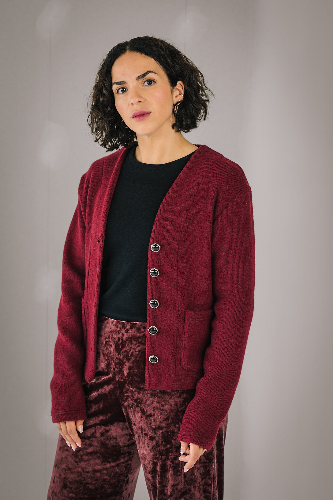 Cardigan Twiggy bourgogne
