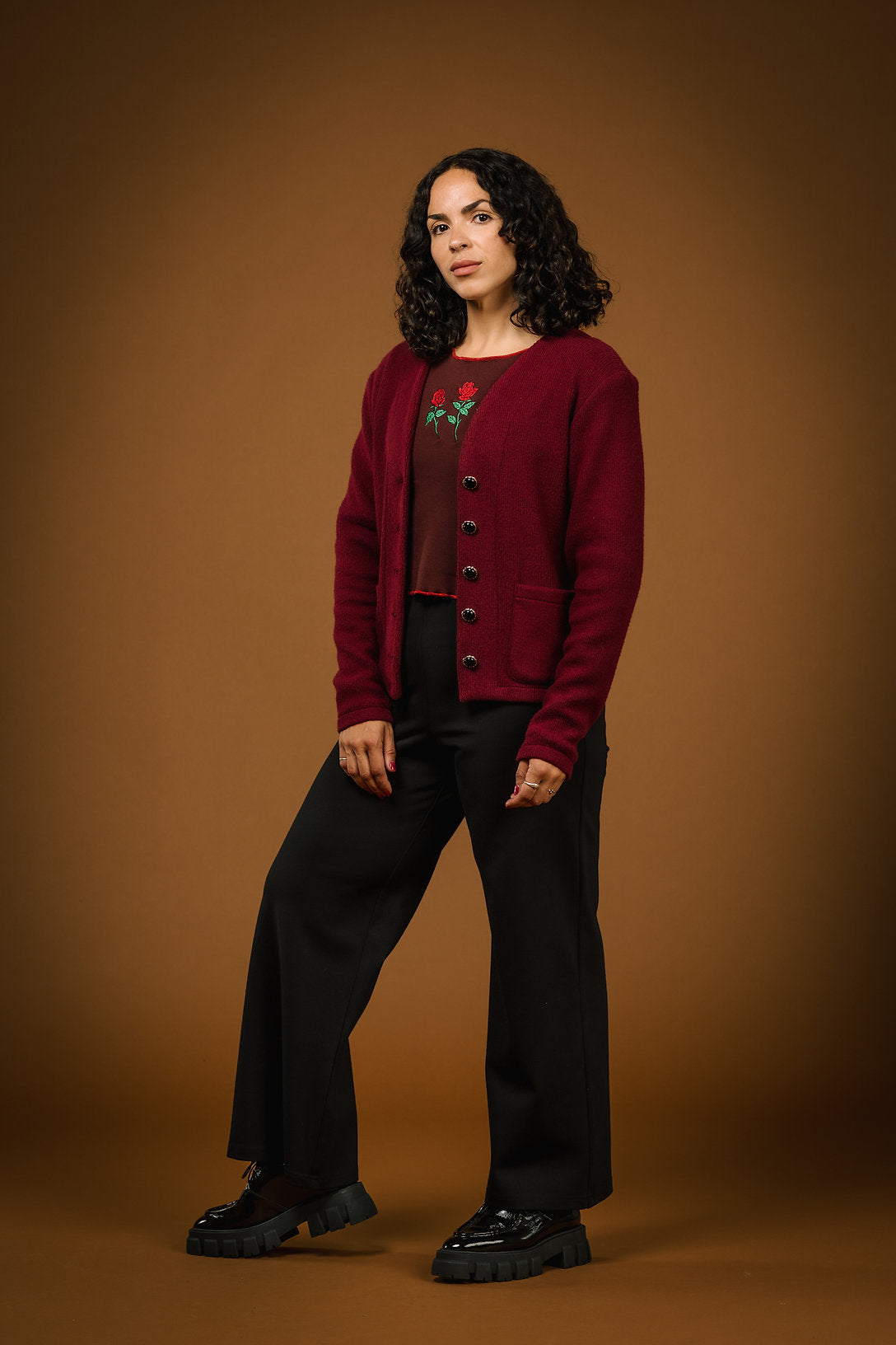 Cardigan Twiggy bourgogne
